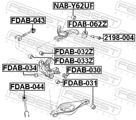 2x ✅Fits FEBEST FDAB-062Z REAR UPPER LEVER SILENT BLOCK FORD EXPLORE ⭐UK Seller⭐