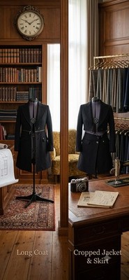 Justor Damen Mantel Gr. 44 Schwarz halblang Wolle/Baumwolle Knopf Reißverschluss