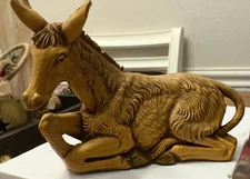Fontanini by Roman Italy 1983 Heirloom Nativity Figure Seated Donkey HTF Vintage