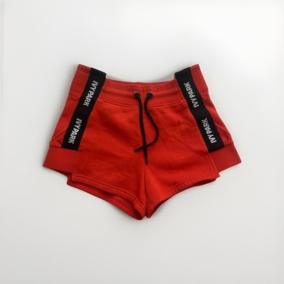 IVY PARK  tape shorts, fiery red waistband Size Small . Beyoncé s Brand