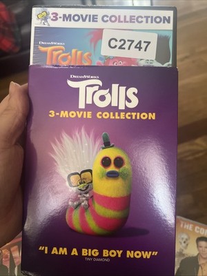 Trolls 3-Movie Collection (DVD) Justin Timberlake, Anna Kendrick, W/ Slipcover