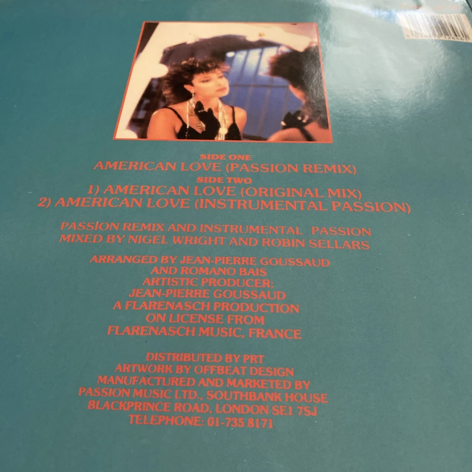 maxi single 12 vinyl, Rose Laurens, American Love, 12” 45, UK Foto 3 de 4