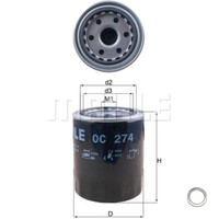 Mahle ÖLfilter Mit Dichtring FüR Mazda E-Serie Kasten E2200 D MPV I 2.5 TD