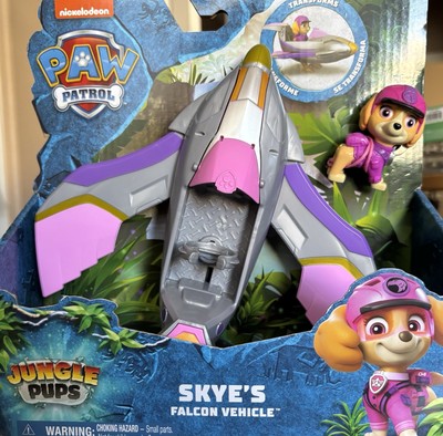Nickelodeon PAW Patrol Jungle Pups Skye s Falcon Vehicle W/ Figure Spin Master