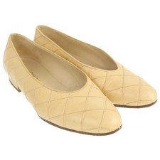 Chanel Pumps Leather Beige Women's Size EU35.5/US5.5