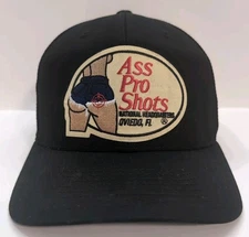 Ass Pro Shots Trucker Hat Bass Pro Shop Fishing Parody Cap Oviedo FL Mesh Snap
