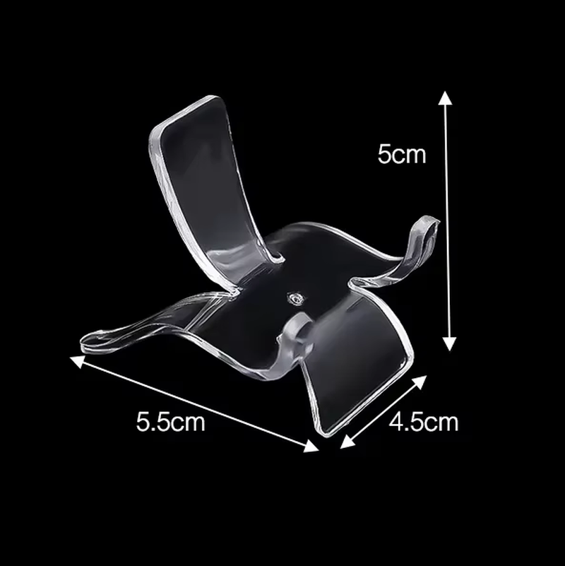 1/10Pcs Mini Acrylic Stand Easel Clear Mineral Rock Pedestal Holder Coin Watch S