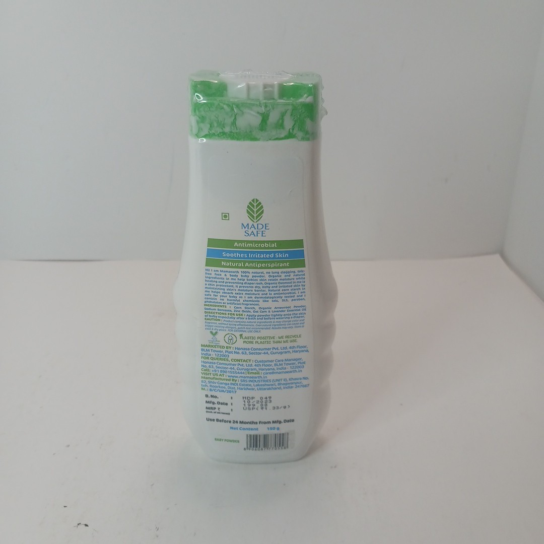 Mamaearth dusting powder with organic oatmeal & arrowroot powder for Babies 150g