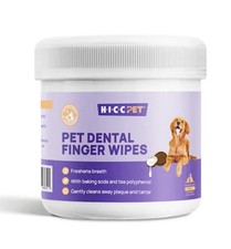 HICC Pet Teeth Cleaning Wipes for Dogs  Cats, Vet-Recommended Remove Bad Breath