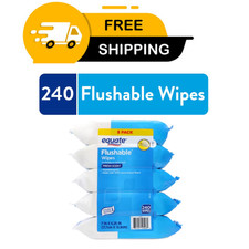 Equate Fresh Scent Flushable Wipes 240 Count Resealable Packs Moist Toilet Wipes