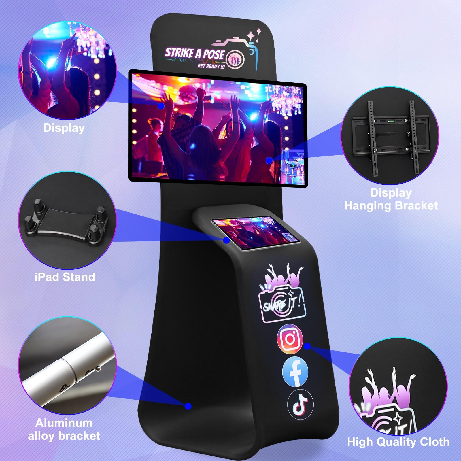 Trade Show Display Tension Fabric Tablet Display
