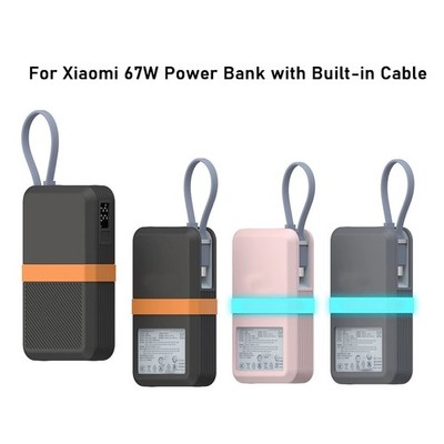 Silicone Protective Case For Xiaomi Power Bank 67W 10000mAh Built-in Cable