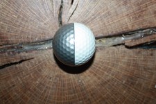 VINTAGE BLUE AND YELLOW PING GOLF BALL