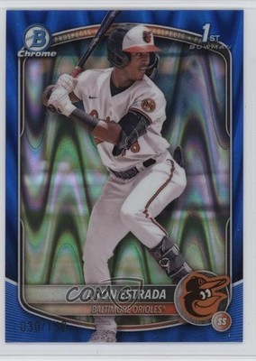 2025 Bowman Chrome Prospects Blue RayWave Refractor 30/150 Aron Estrada wo3