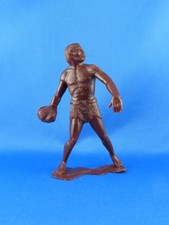 2x Vintage Neandertaler H&ouml;hlenmenschen Figuren UdSSR Kunststoff Spielzeug 70er