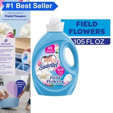Liquid Fabric Conditioner 105 Fl Oz Field Flowers Scent Softens Laundry 0.16 per gallon