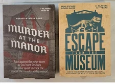 Murder At The Manor & Escape From The Museum Card Game Escape Room Mini Game Set