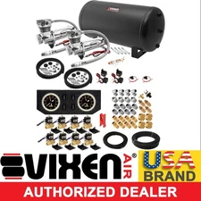 AIR SUSPENSION KIT/SYSTEM FOR TRUCK/CAR BAG/RIDE/LIFT DUAL COMPRESSOR, 6G TANK