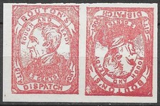 USA 1848 Local Stamps Bouton's Scott #18L1 Tete beche pair Forgery see scans