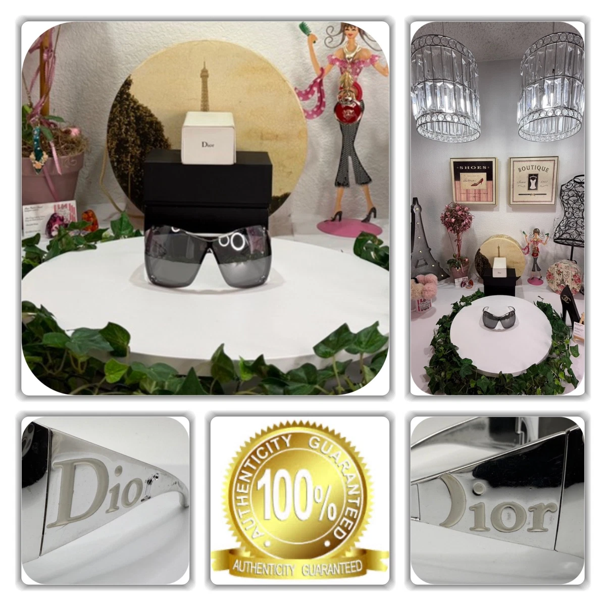 Dior Reflective White and Silver Cat-Eye Sunglasses DIOR EYEWEAR CDior B3U cat-eye silver-tone and acetate  main image 3