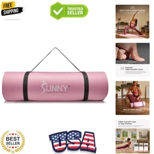 Non-Slip Yoga Mat – Durable, Anti-Tear, Lightweight, Cushioned Support for Yo...
