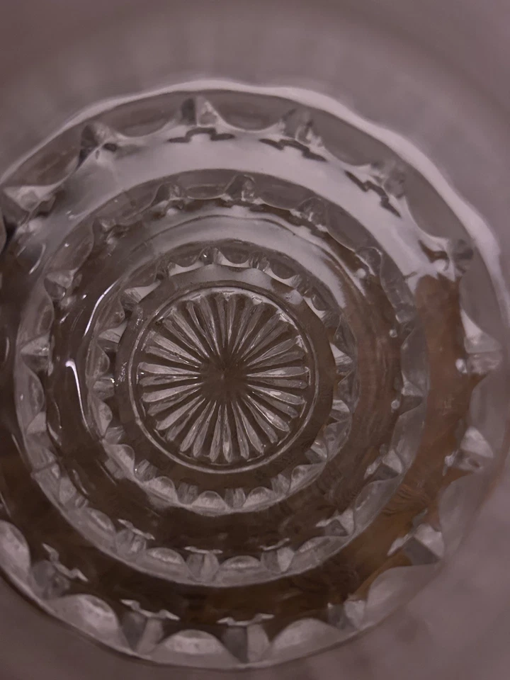 Rare Vintage Art Deco Thick Glass Ceiling Light Cover Frosted Glass Scalloped - Image 3 of 4