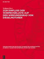 Wolfgang Hinze | Zum Einfluss der WäRmeverluste Auf Den Wirkungsgrad Von...