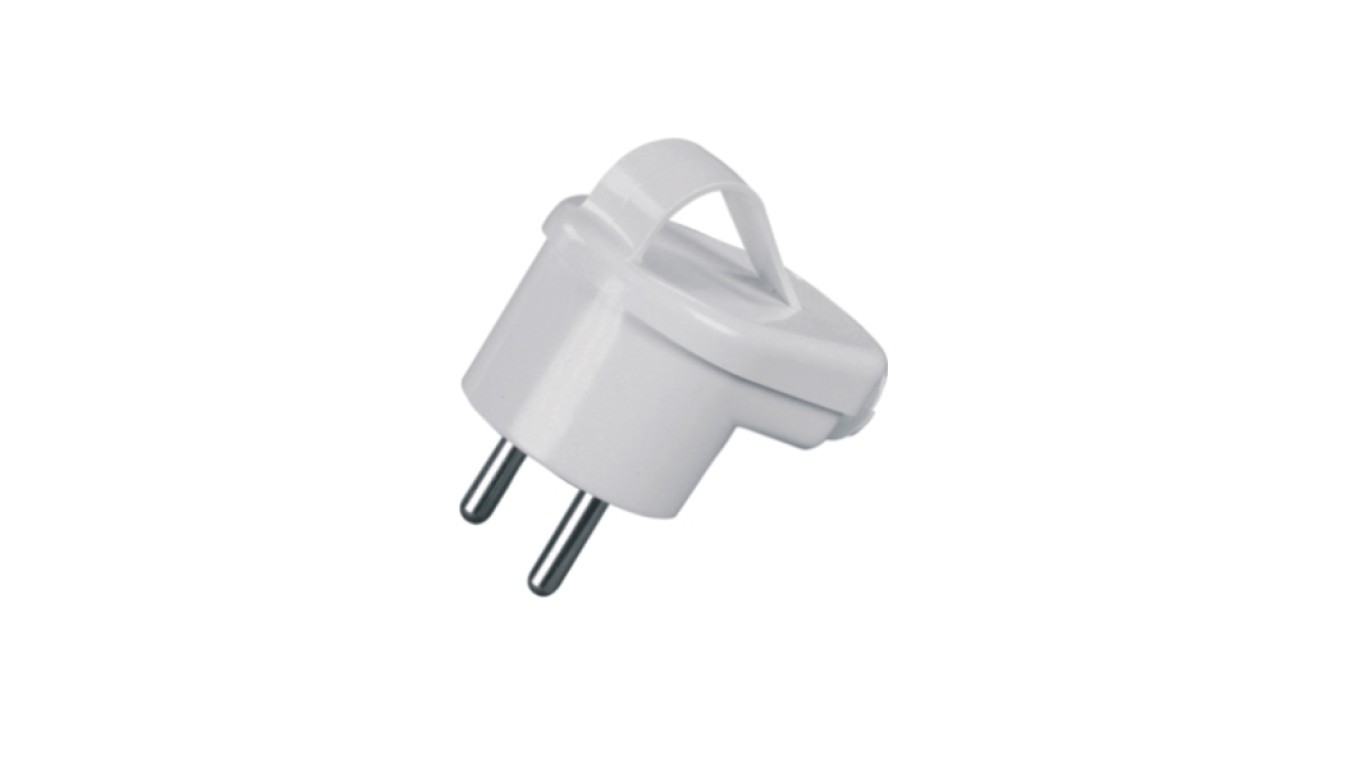 Angle plug with/u 16A 250V with ear removable WT-16 W-10134