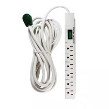 6 Outlet Surge Protector W/ 15 Ft. Heavy Duty Cord