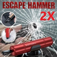 2 Stück Auto Notfallhammer Gurtschneider Fensterbrecher Sicherheitshammer Safe