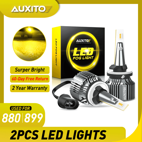 Pair of 880 885 899 LED Fog Driving Light Bulb Conversion Kit Golden Yellow Lamp
