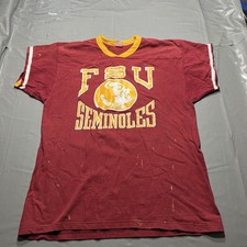 Russell Athletics Vintage Made in USA FSU Seminoles T-Shirt Size L/XL Distressed