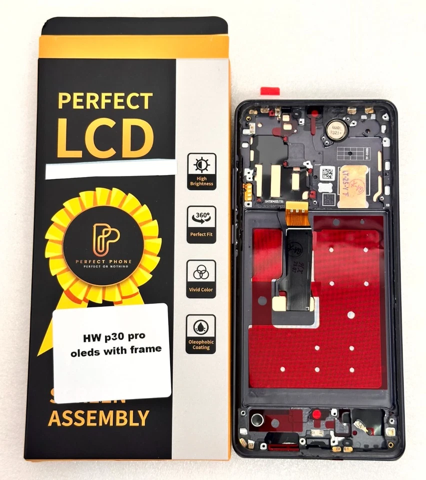 Huawei P30 Pro OEM OLED LCD Screen Replacement With Finger Print and Frame-UK