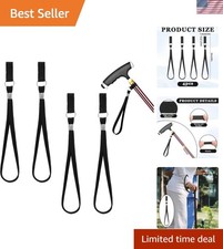 Convenient 4 Pack Cane Strap Leashes - Safety Wrist Straps for Enhanced Mobility