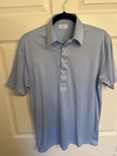 Collars  Co Men  s Small Light Blue Performance Dress Polo Shirt