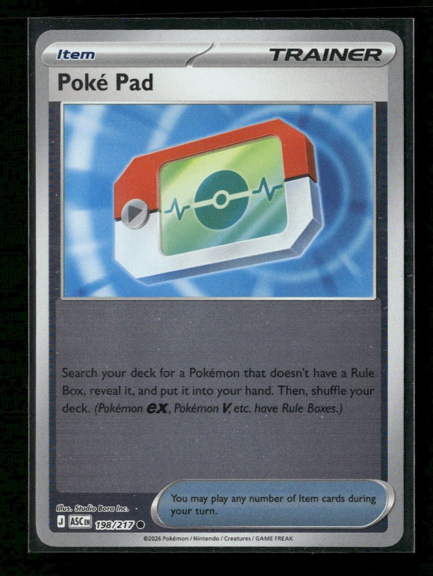 Poké Pad 198/217 NM - Reverse Holo Common - Ascended Heroes