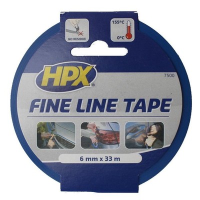 (0,15 /m) HPX Fine Line Tape 6 mm x 33 mm Vinylband ablösbar Lackieren