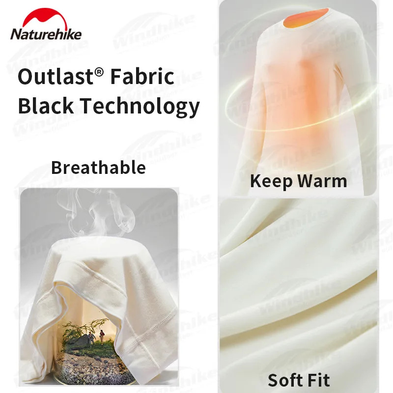 Warm Thin Thermal Underwear Suit Outlast® Soft Breathable Outdoor Camping Sports image 3