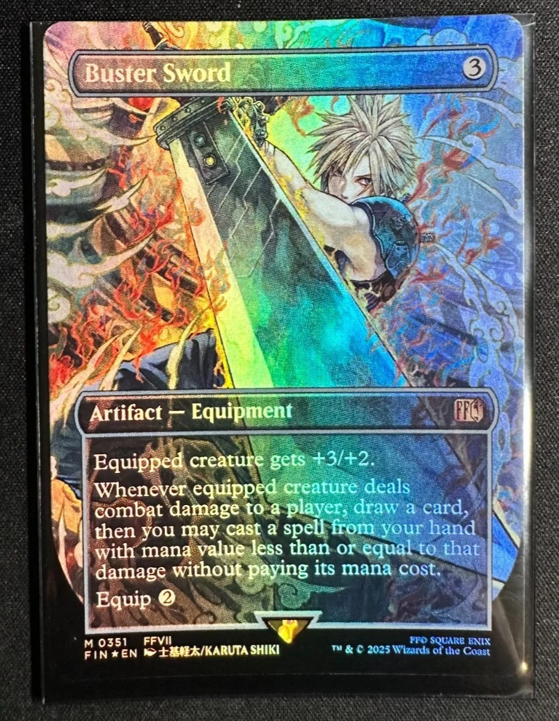 Buster Sword (Borderless) Final Fantasy Foil for sale online