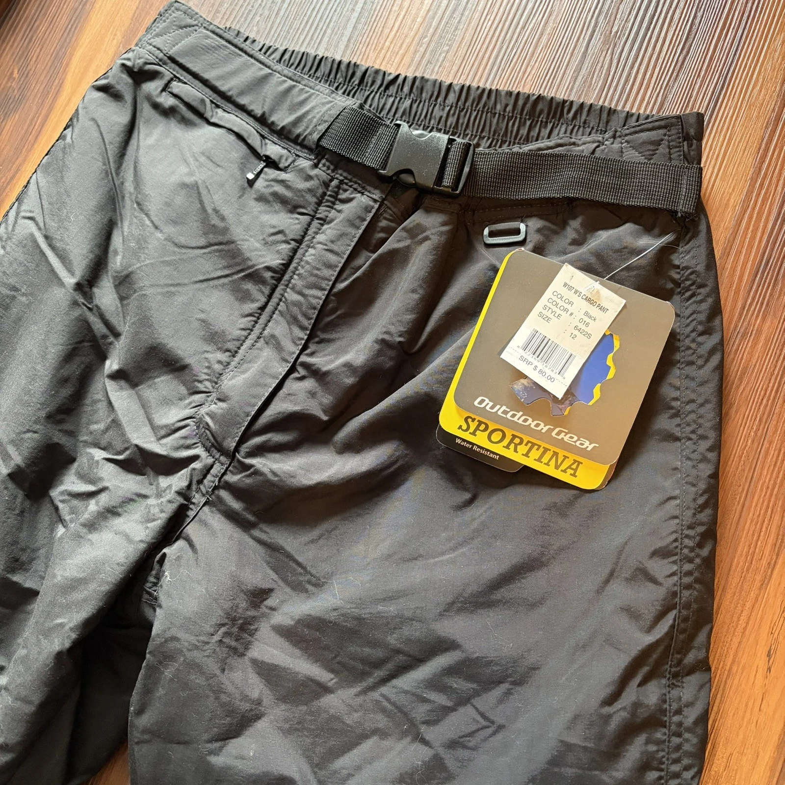 Sportina Womans Snow Ski Pants Black Skiing Snowboarding Winter Size 12 NWT