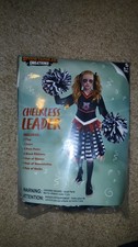 GIRL'S CHEERLESS LEADER DRESS UP COSTUME/PLAY- WITH ACCESSORIES - NEW