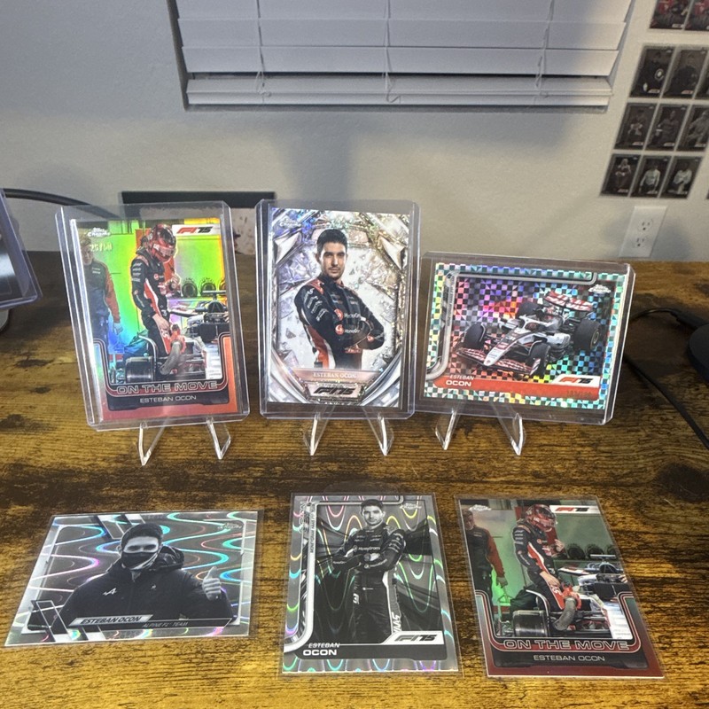 Topps Chrome F1 2025 Esteban Ocon 6 Card Lot F175 Refractors /50 /199