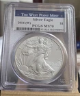 2014-W $1 American Silver Eagle PCGS MS70 - West Point Label