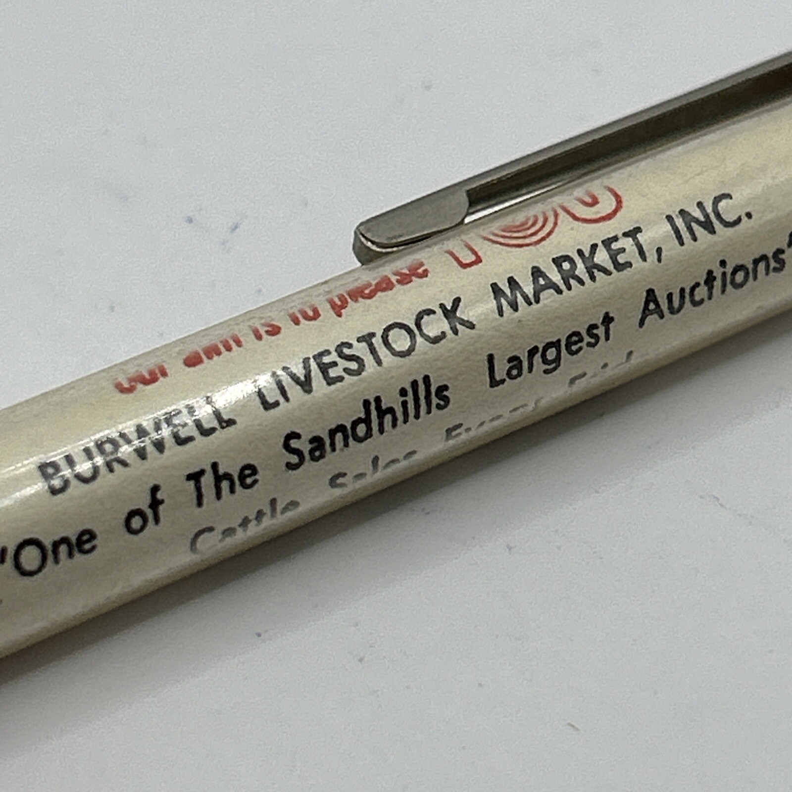 VTG Ballpoint Pen Burwell Livestock Market Sandhills Nebraska Cattle