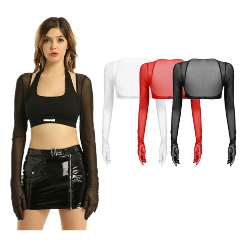 Open Chest Gloves Tops 