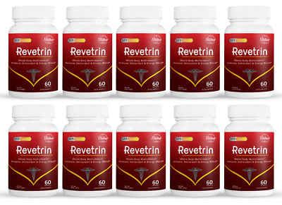 10 Pack Revetrin, suplemento de renovación corporal total-60 Cápsulas x10