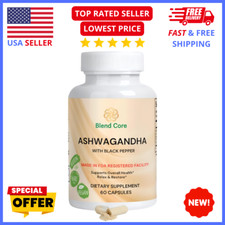 Organic Ashwagandha Capsules   Stress Relief, Mood Balance  Immune Support