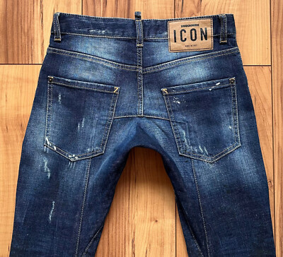 100%ORIG DSQUARED BIKER ICON ANNIVERSARY TUUD JEANS GR. ITAL. 36 F/W15 S72LA0773