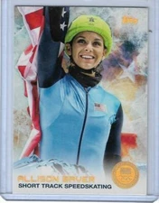 SUPER RARE 2014 TOPPS OLYMPIC ALLISON BAVER GOLD RAINBOW CARD #6 SPEEDSKATING