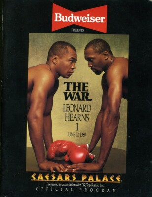 SUGAR RAY LEONARD/THOMAS HEARNS II Championship Fight Program June